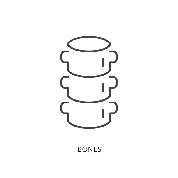 大纲样式的保健ui图标集合。矢量黑色线性插图。脊骨解剖符号孤立在白色背景上。医疗保健信息图的设计元素图片下载