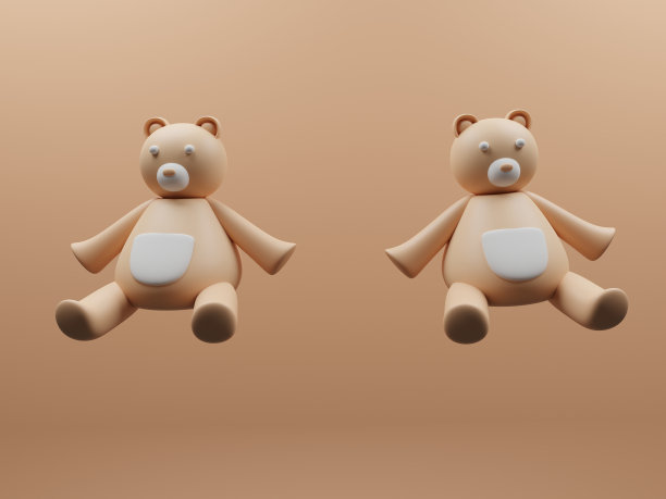 两个泰迪熊，夏天，概念，插图，女人，粉红色，背景，咖啡，图标，3D图片下载