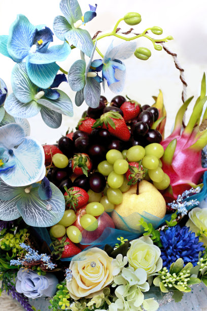 一组健康的水果作为礼物装饰图片下载