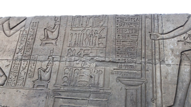 埃及孔翁波神庙的医疗器械浮雕图片下载