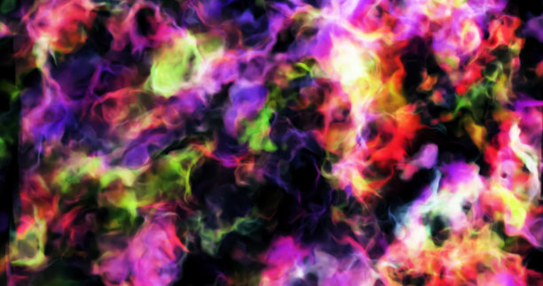 五彩斑斓的雾烟。抽象星云三维渲染图片下载