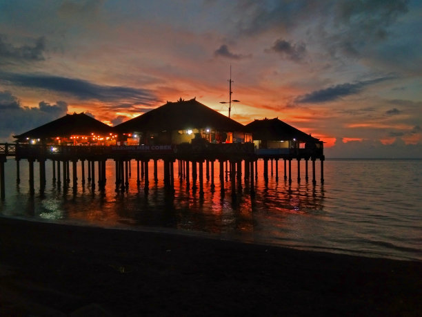 港口的日落图片下载