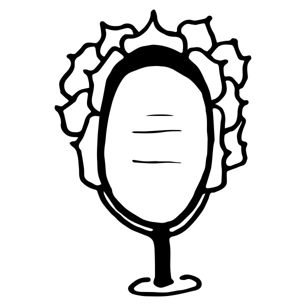 手绘镜面插图图片下载