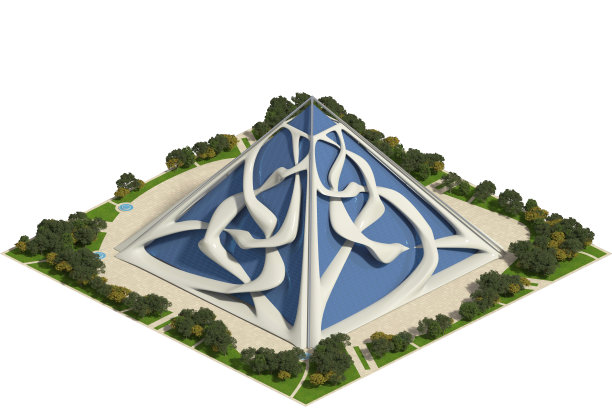 未来景观建筑的3D游戏图片下载