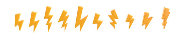 闪电闪光螺栓灯3d塑料图标打折销售或紧急事件图片下载