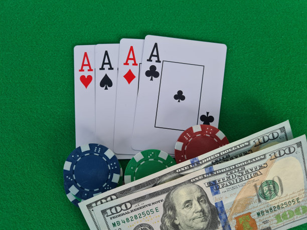 赌博概念与扑克和扑克牌图片下载