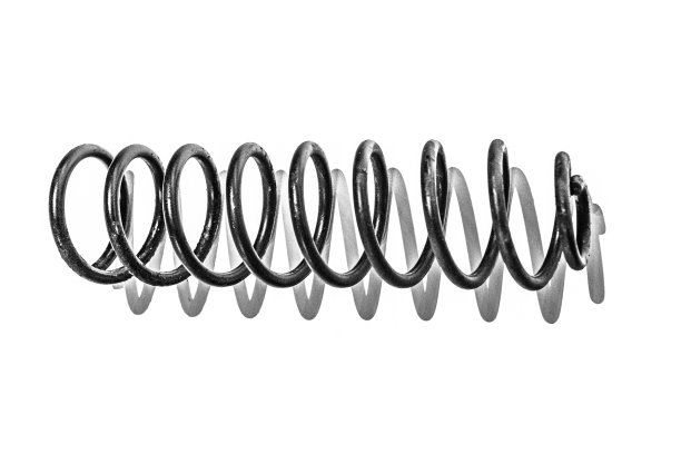 汽车悬架弹簧，汽车减震器特写图片下载