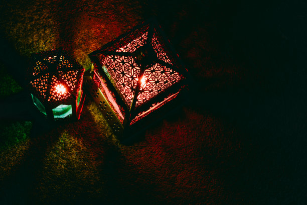 阿拉伯灯笼和斋月卡瑞图片下载