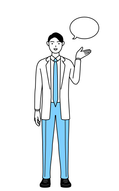 一个穿白大褂的男医生在给人指路，手里拿着一张昏迷牌。图片下载