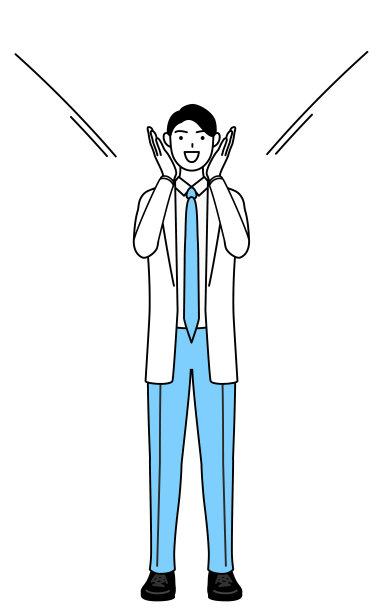 一个穿白大褂的男医生用手捂着嘴喊。图片下载