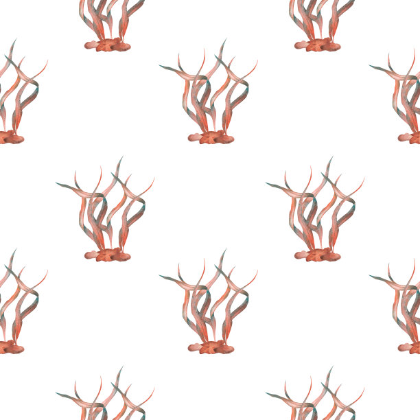 无缝水彩水下生活模式。无限的模式图片下载