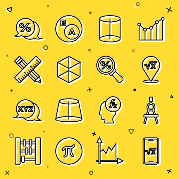 设置x字形画圆规的平方根线图片下载