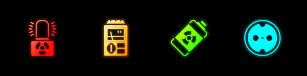 设置放射性警示灯剂量计核图片下载