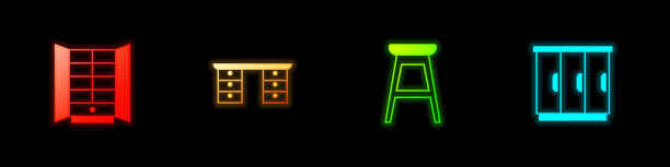 设置衣柜办公桌椅图标图片下载