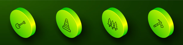 设置等距线消防铲交通锥图片下载