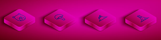 设置等长线熊头蘑菇树桩图片下载