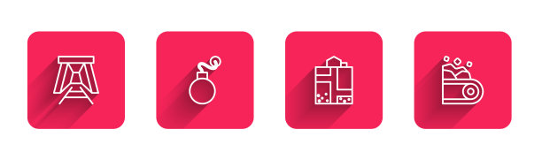 设置线地雷入口炸弹和传送带图片下载