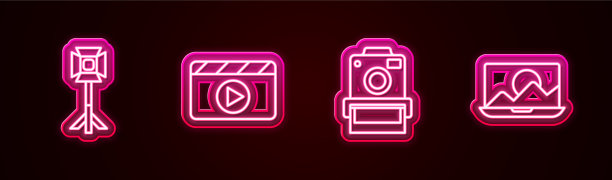 设置线工作室灯泡在软盒电影图片下载