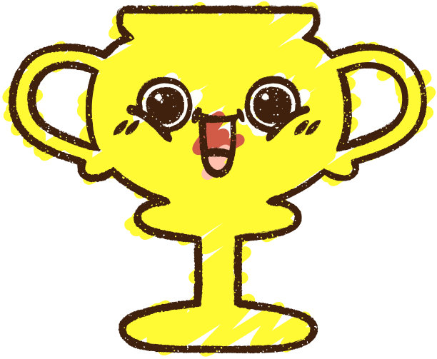 奖杯粉笔画图片下载