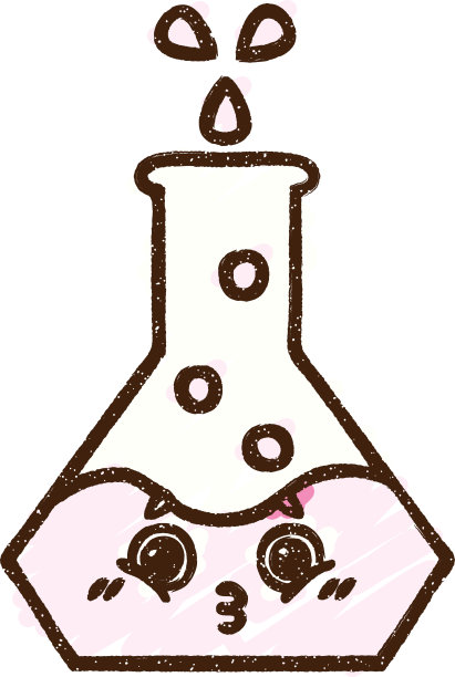 科学实验粉笔画图片下载