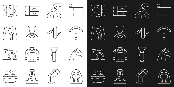 设定线海象动物马鹤嘴锄火山图片下载