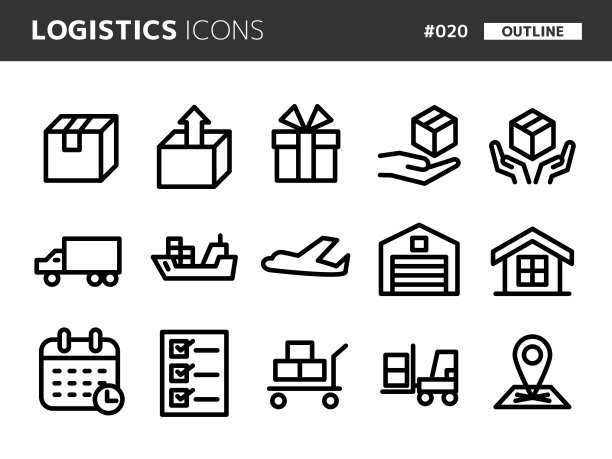 与logistics_020相关的线条样式图标设置图片下载