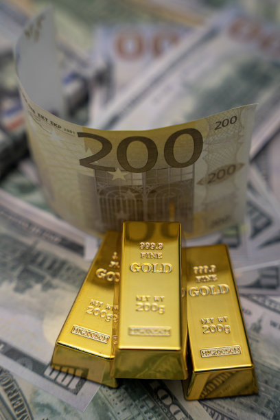 金条，欧元。图片下载