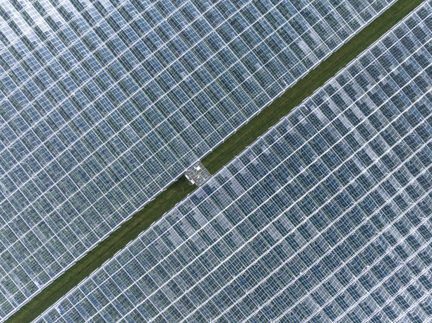 温室蔬菜种植鸟瞰图图片下载