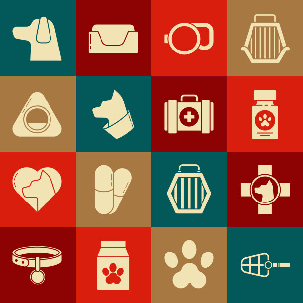 设犬口鼻兽药诊所标志图片下载