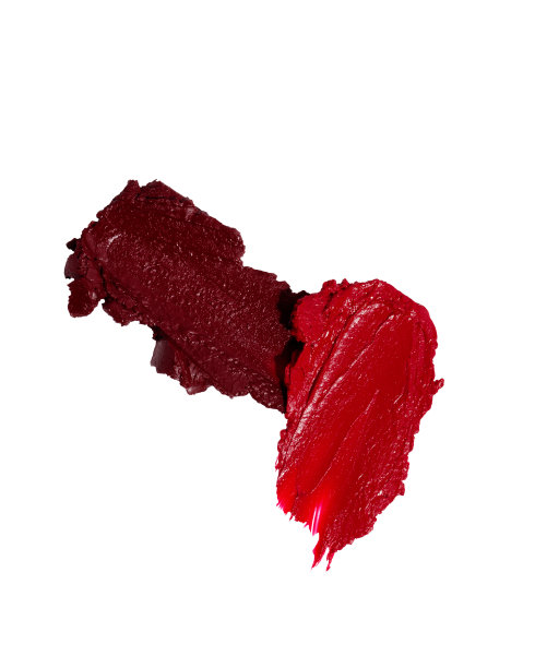 白色背景上明亮的口红笔画图片下载