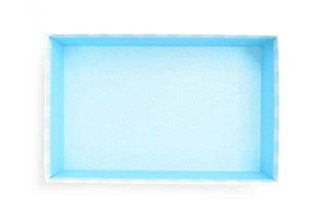 漂亮的蓝色纸盒，白色背景，包装为设计图片下载