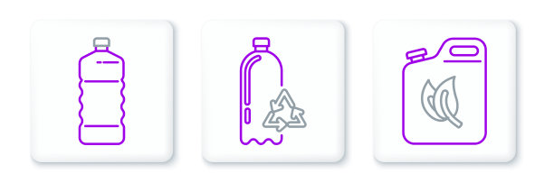 设置线生物燃料罐和塑料瓶图片下载
