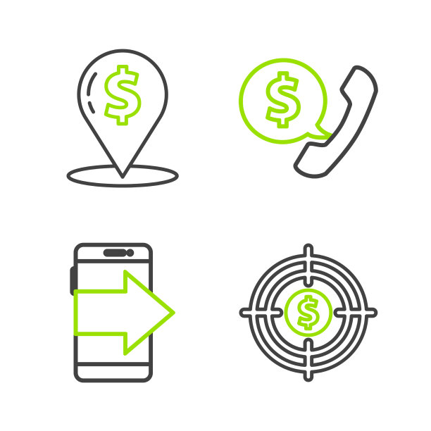 用美元智能手机设定线目标图片下载