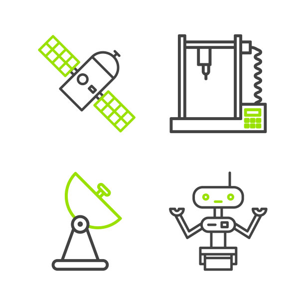 设置线机器人雷达3d打印机和卫星图片下载
