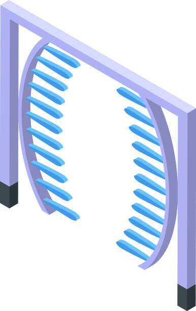 自动洗车拱形图标等距图片下载