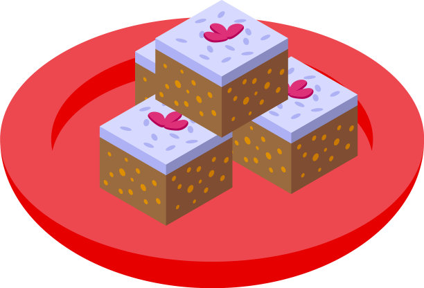 甜美的半瓣板图标等距图片下载