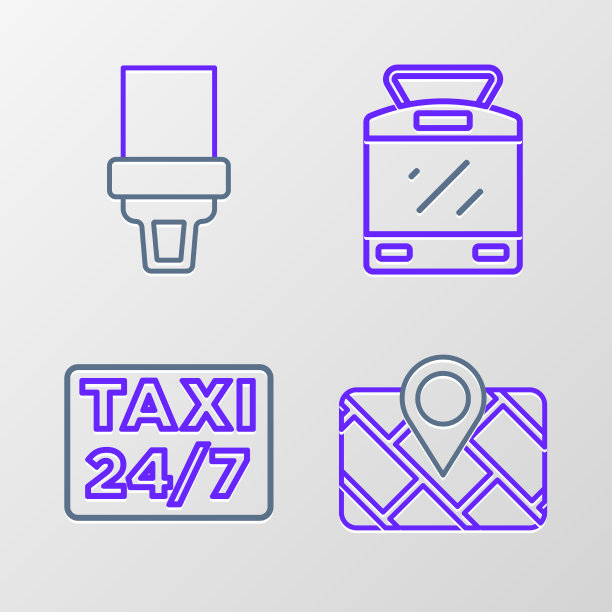 设置线路GPS装置与地图定位的士电车图片下载