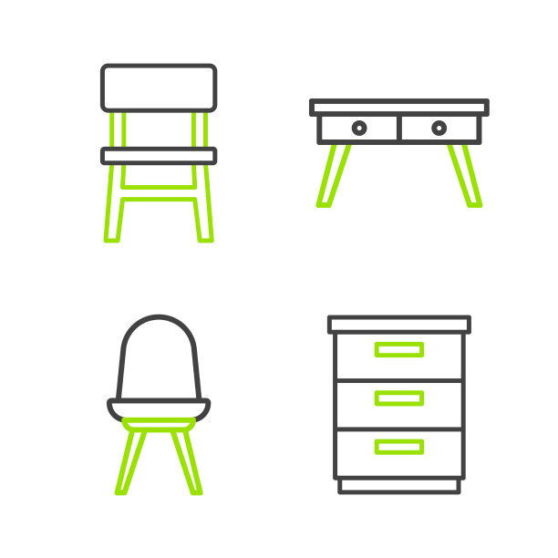 套线家具，床头柜，椅子，办公桌图片下载