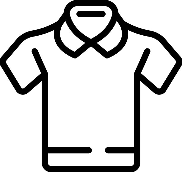 Polo衫图标轮廓空白设计图片下载