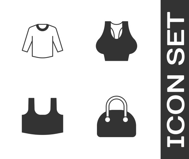 设置手提包毛衣汗衫和图标图片下载