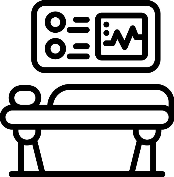 病人手术床图标轮廓图片下载