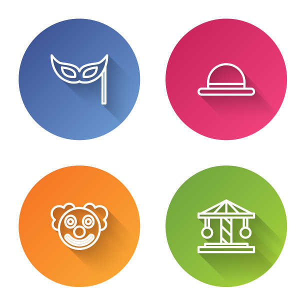 套线节日面具小丑帽子和头图片下载