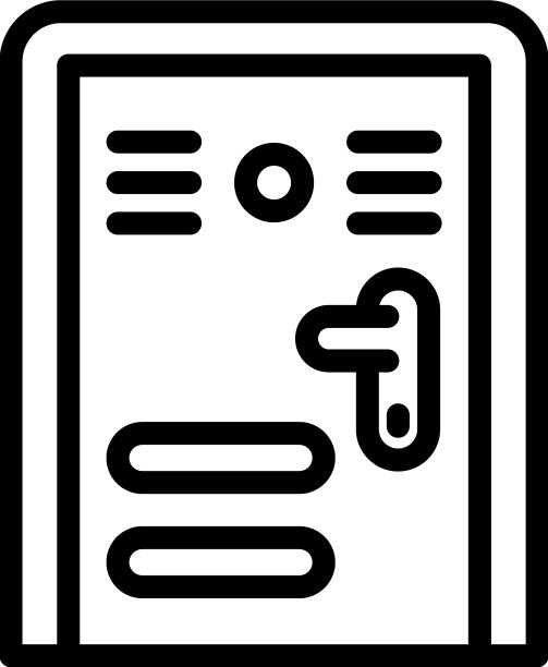 木门图标轮廓现代设计图片下载