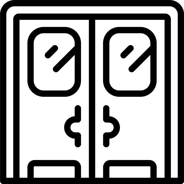 门进入图标轮廓木门图片下载