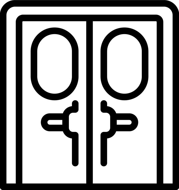 船门图标轮廓玻璃设计图片下载