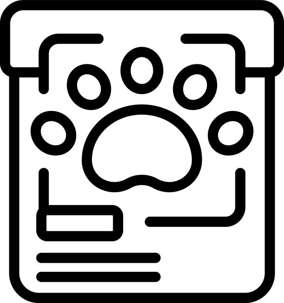 宠物援助图标大纲国际图片下载