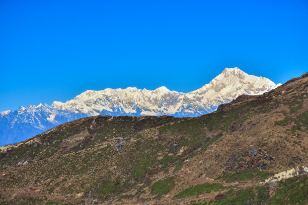 干城章嘉峰的壮丽景色图片下载