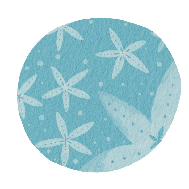 摘要海星在蓝色圆形水彩插图装饰海洋生物和暑假的概念。图片下载