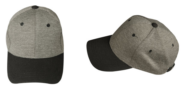 帽子孤立在白色背景上。带黑色面罩的帽子。灰色的帽子图片下载