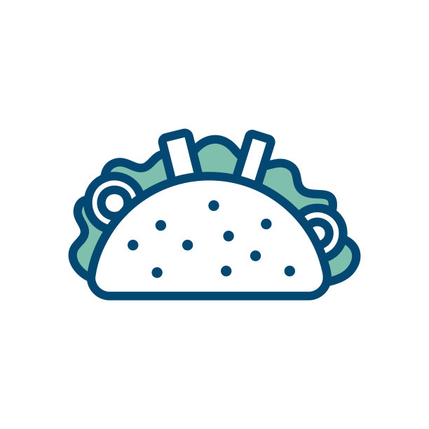 塔可图标矢量设计模板在白色背景图片下载